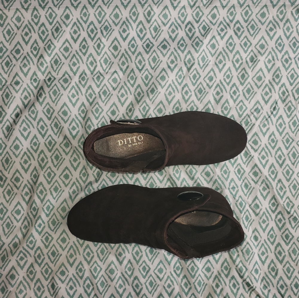 Ditto Shoes | Ditto by Vaneli Ankle Brown Suede